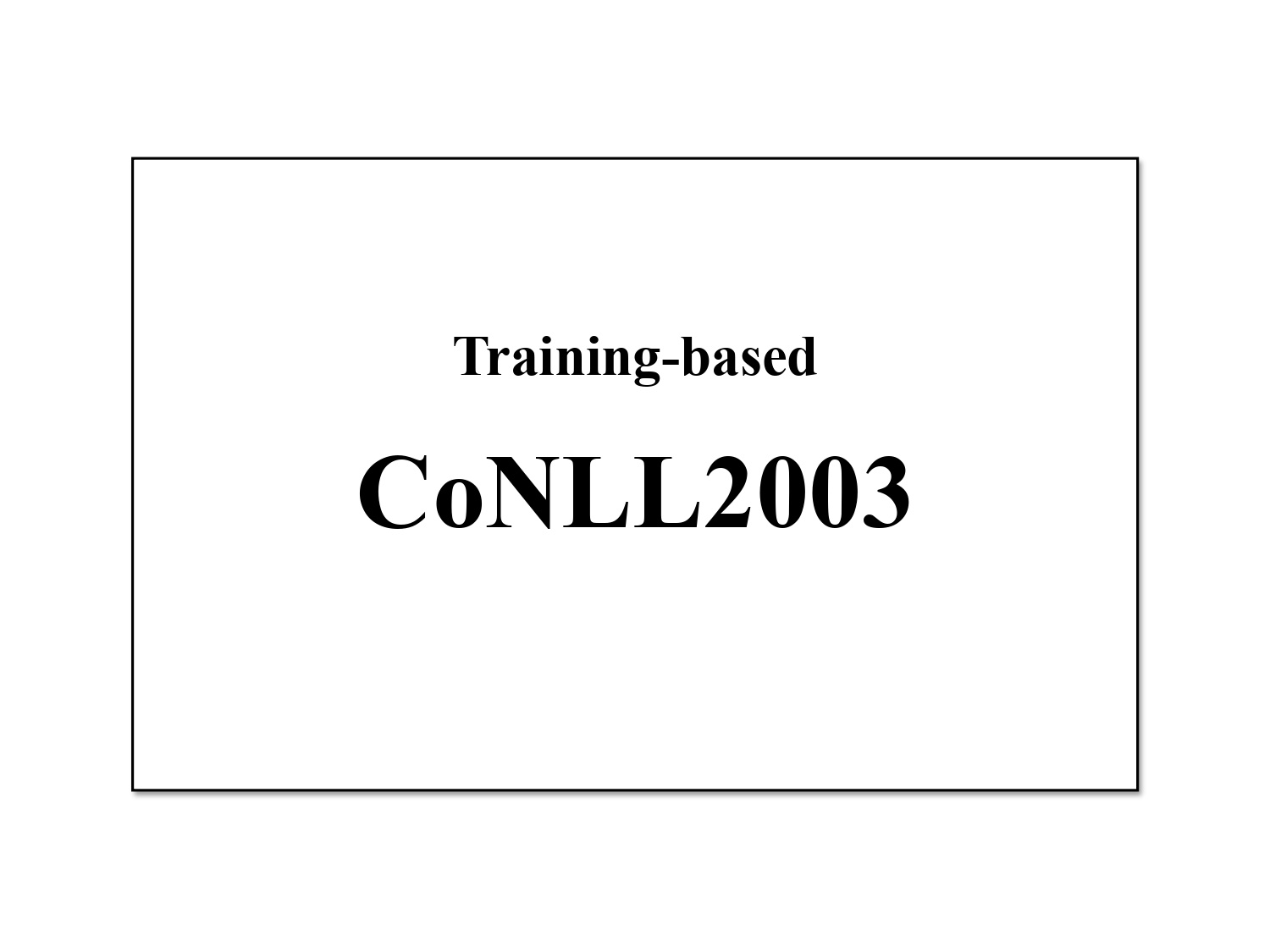 CoNLL2003 (Training-based)
